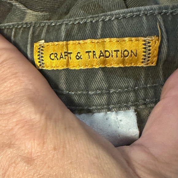 Across The Pond Men Green Camoflouge Tapered Stretch Camo Cargo Pants Size S - Picture 5 of 7